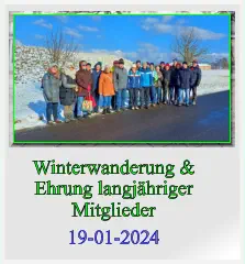 Winterwanderung & Ehrung langjähriger Mitglieder 19-01-2024