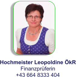 Hochmeister Leopoldine ÖkR Finanzprüferin +43 664 8333 404